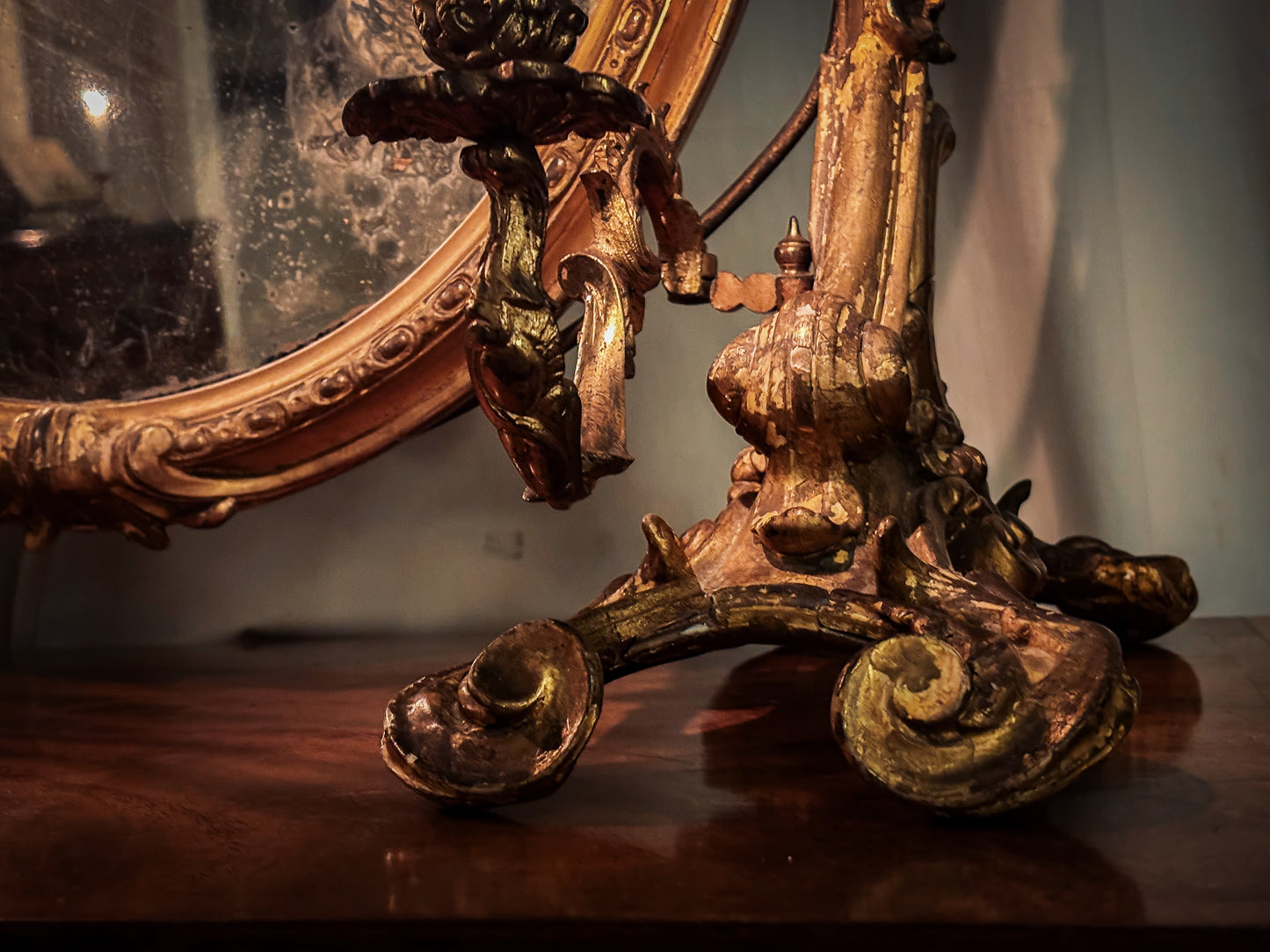 Rococo Revival table girandole mirror