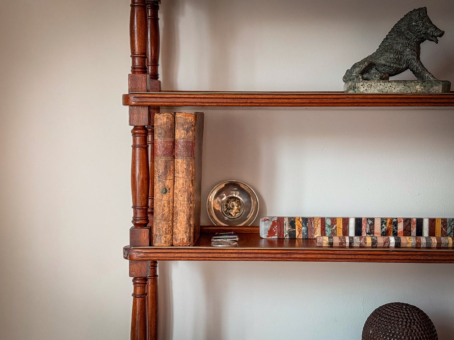 19th Century Mahogany Campaign Shelves