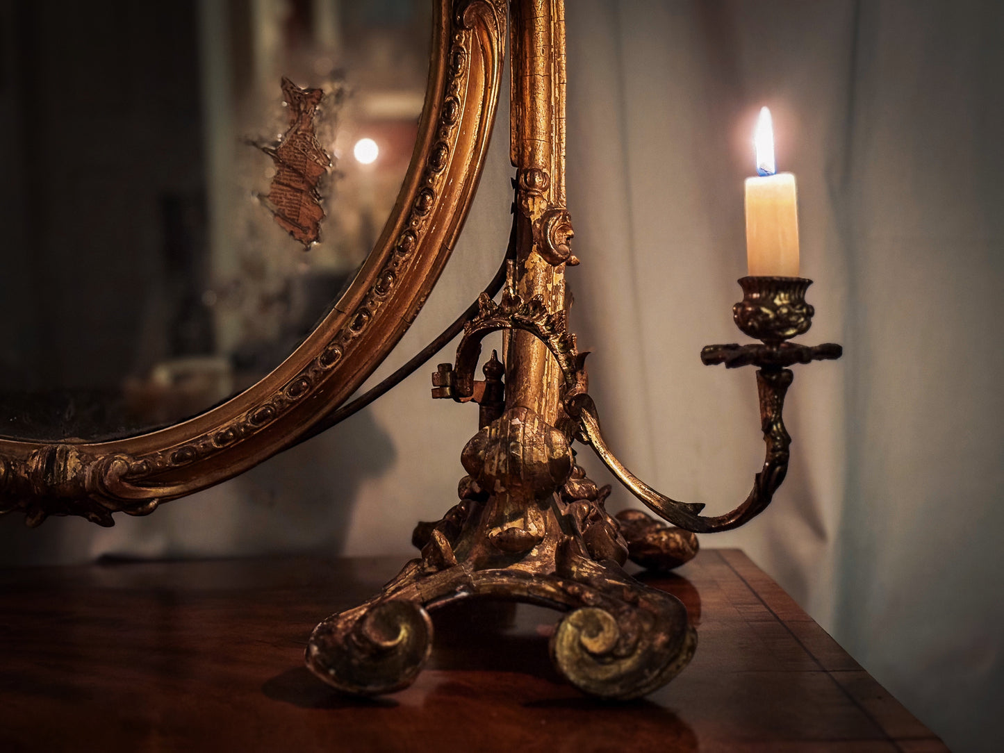 Rococo Revival table girandole mirror