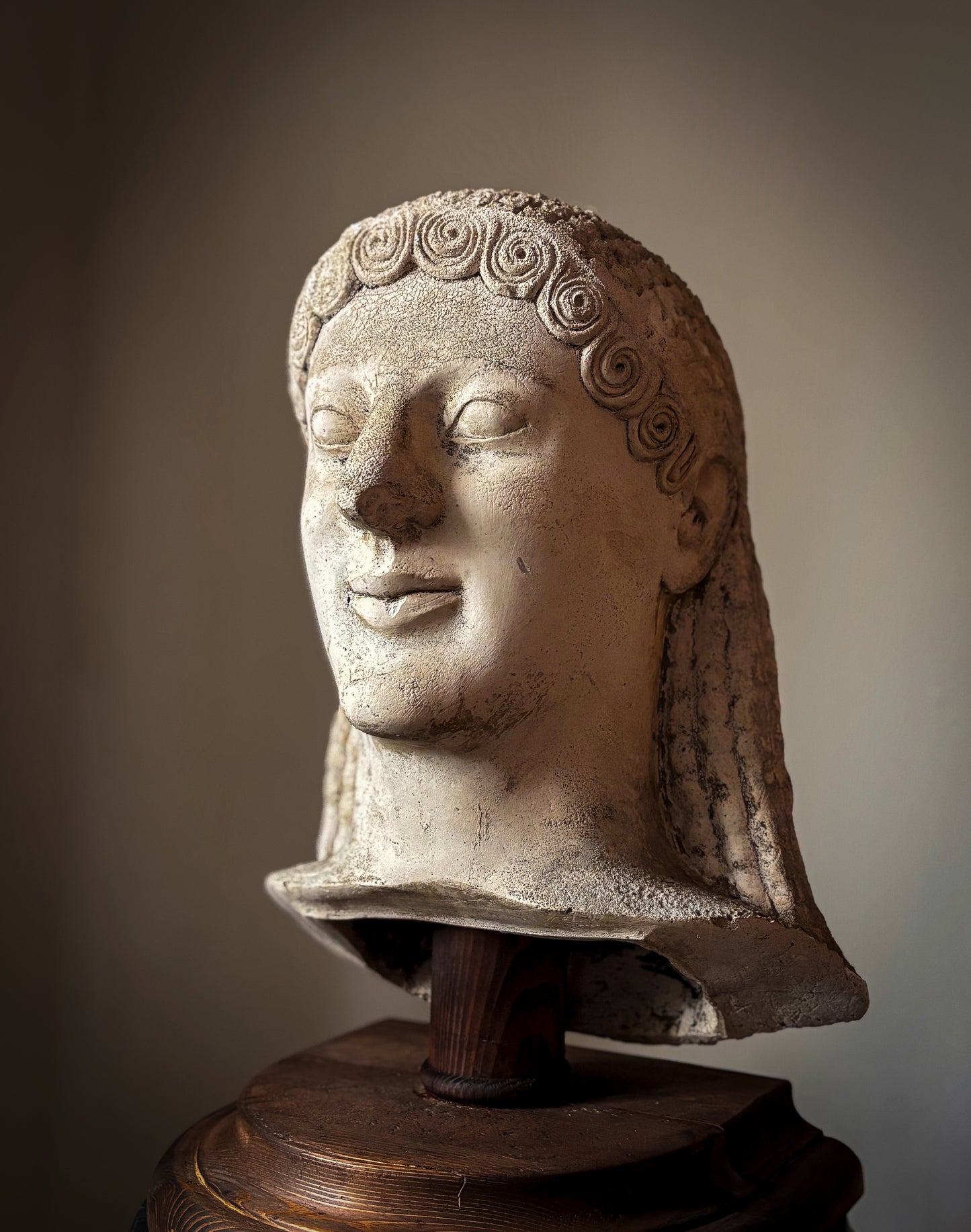 Archaic Greek Kouros Head