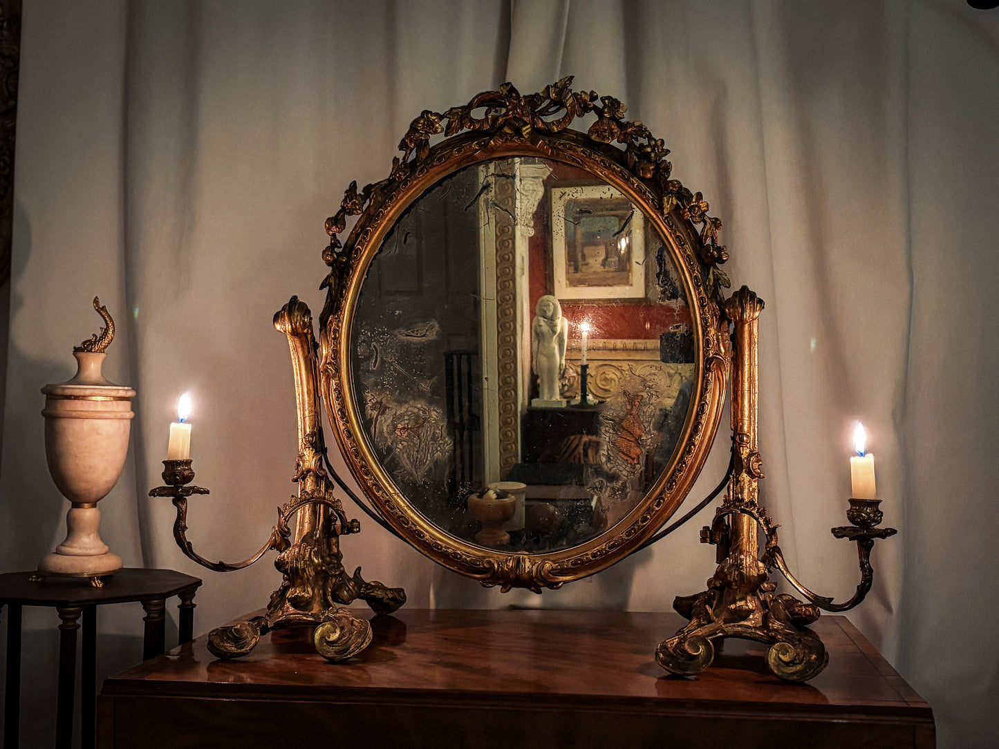 Rococo Revival table girandole mirror