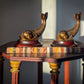 A Pair of 19th Century Classical Revival Bronze Dolphin Supports