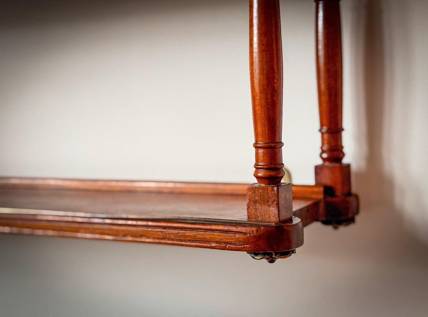 19th Century Mahogany Campaign Shelves