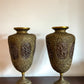 Indian repoussé brass vases