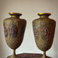 Indian repoussé brass vases