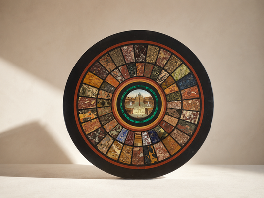19th Century Italian Grand Tour Commesso di Marmi Specimen Marble Table Top