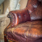 A fine William IV Period English Leather Library Armchair