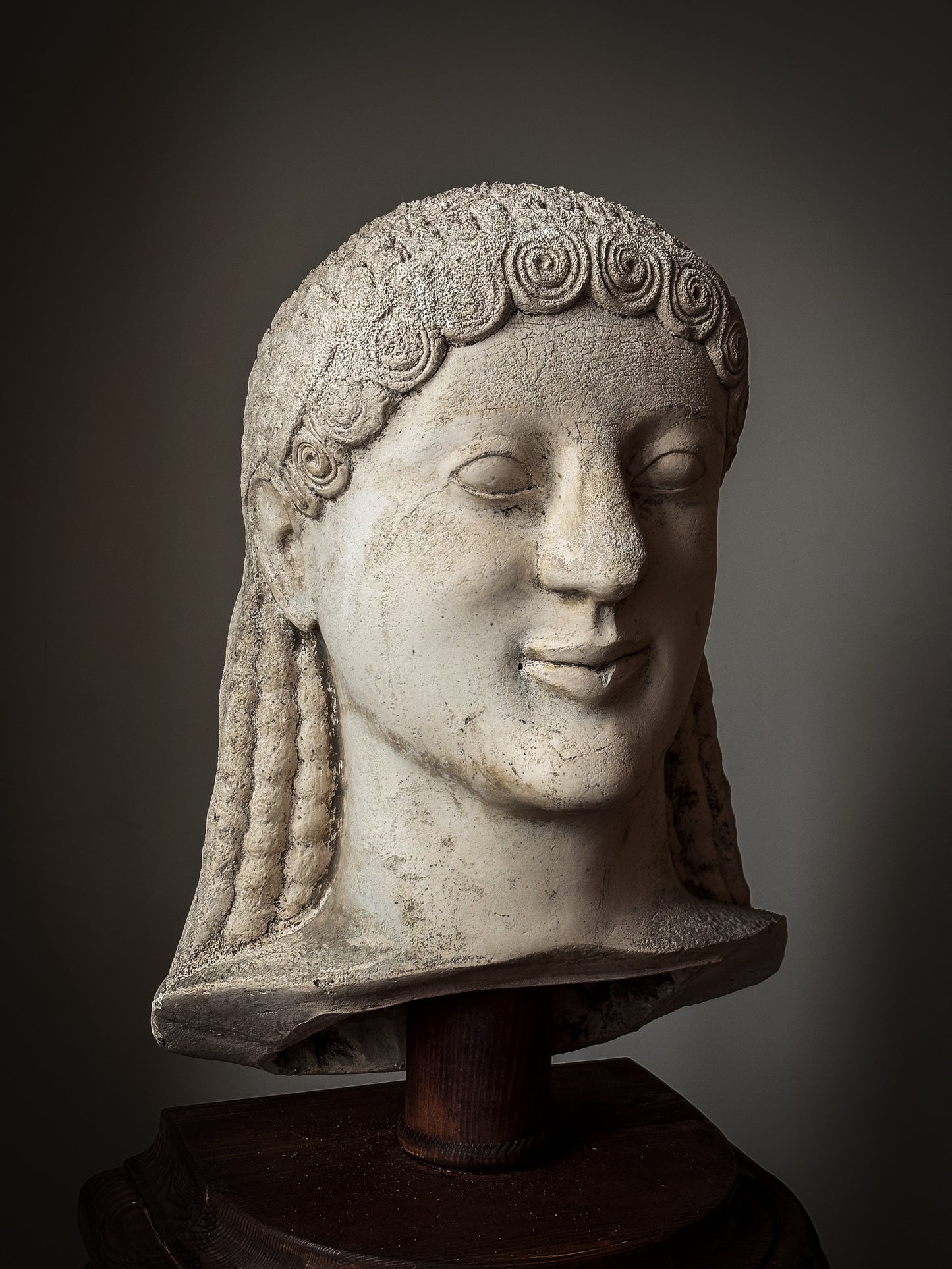 Archaic Greek Kouros Head