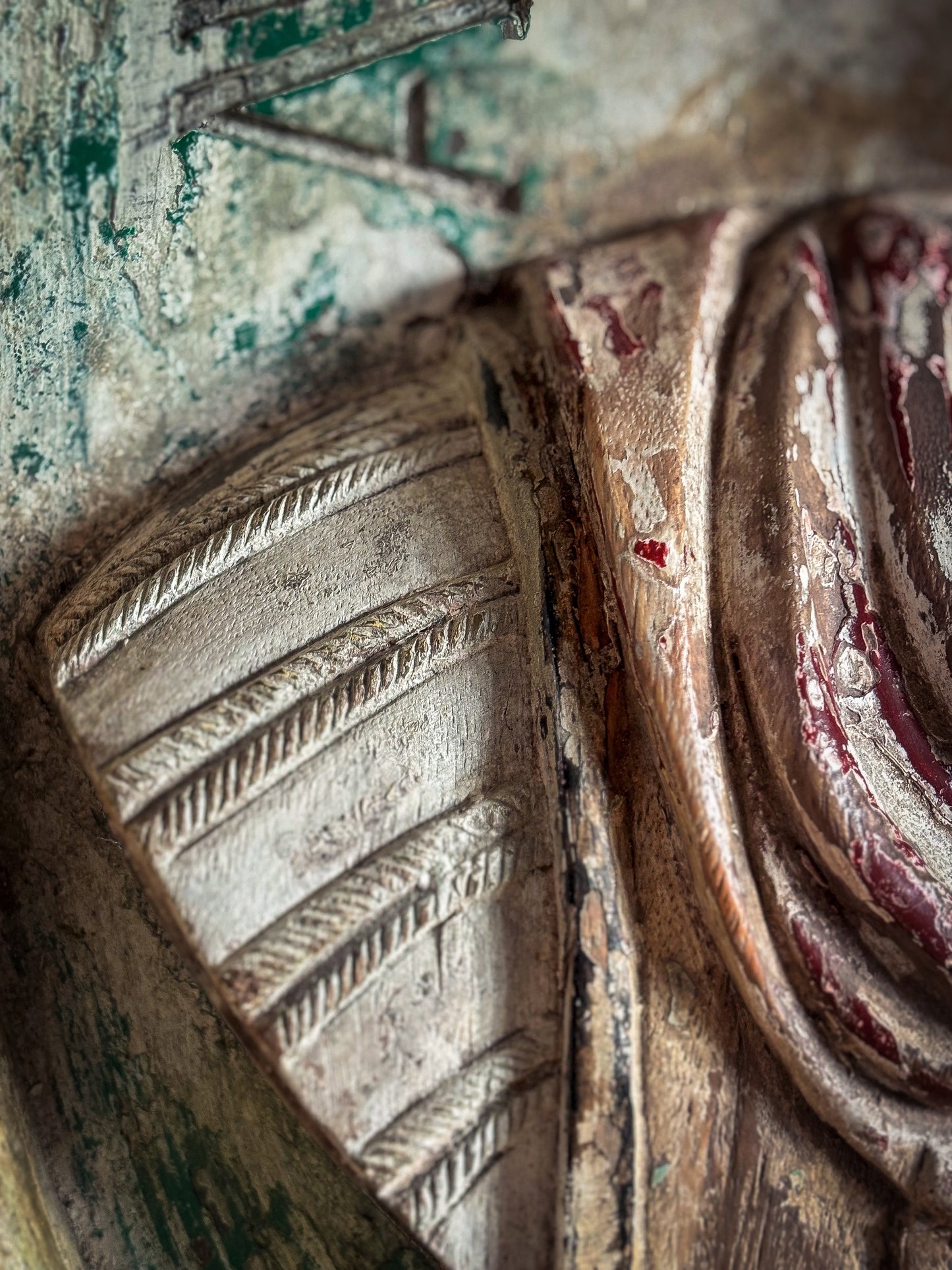Pair of Italian Carved Wooden Roundels of Nero and Augustus